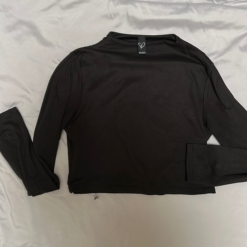Windsor cropped black turtleneck